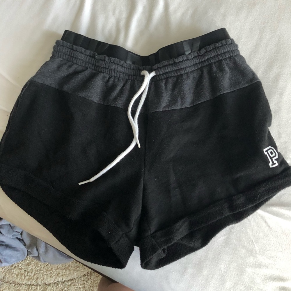 two tone gray shorts with pockets from pink